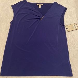 NWT Dana BUCHMAN Painterly Beauty Size M Purple Sleeveless Dressy Top $36